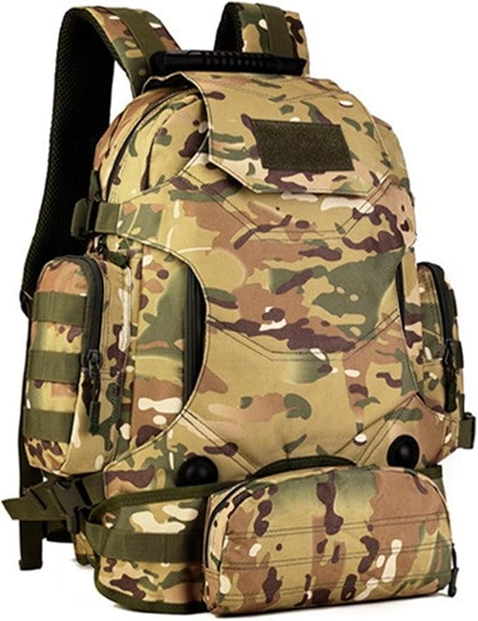 Jungle Leopard 40L Travel Rucksack Tsctical Backpack Army Molle Outdoor Sport Bag Men Camping Hiking Military (Color : S427-40L-CP)