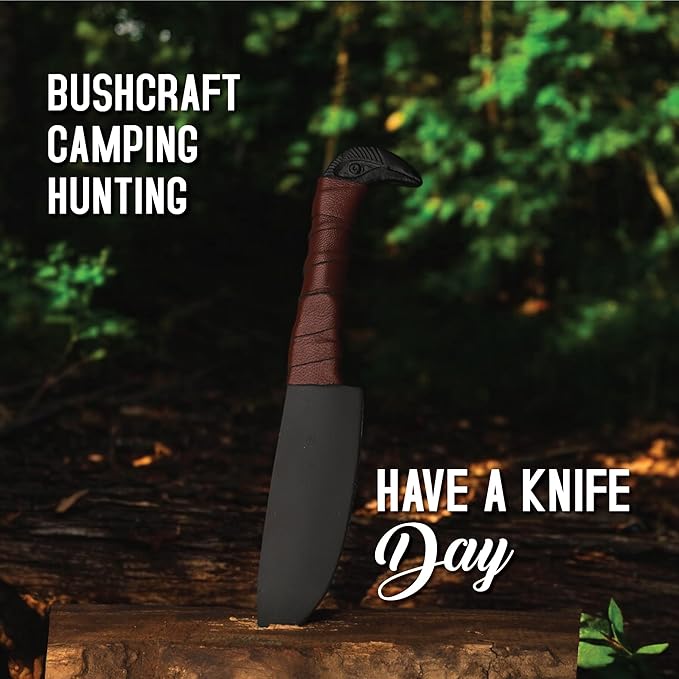 Viking Axe | Bearded Bushcraft Hatchet Hand Forged High Carbon Steel Camping Throwing &amp Survival Axe with Leather Sheath