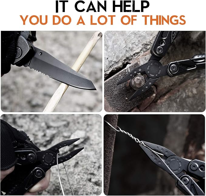 15 in 1 Multitool Pliers Gifts for Men White Elephant Gifts for Adults Stocking Stuffers for Men Christmas Gift for Dad Him Husband Boyfriend Grandpa