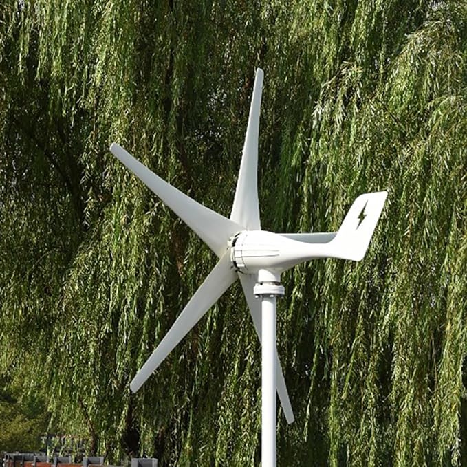 800W Wind Turbine 5 Blades 12V / 24V / 48V with MPPT Charge Controller for Home Boat Farm (12 Volts)