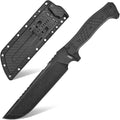 Gtkii GTK32 Fixed Blade Knife DC53 Steel Blade Full Tang Nylon Fiberglass Handle Heavy Duty Knifes for Field Hunting Camping Bushcraft(Black)