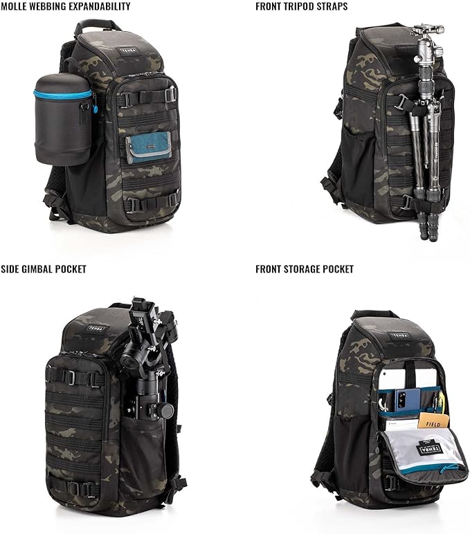 Tenba Axis v2 16L Camera Backpack for DSLR and Mirrorless cameras and lenses plus an 11-inch Tablet – Black (637-753)