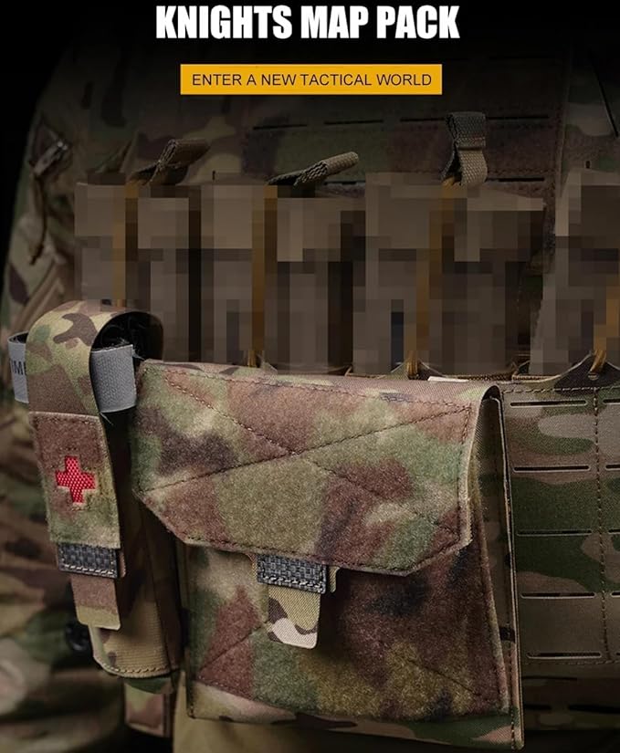 Tactical Map Storage Bag Molle Military Pouch Paintball Airsoft Vest Plate Carrier Knights Map Pack Hunting Vest Accessories Bag