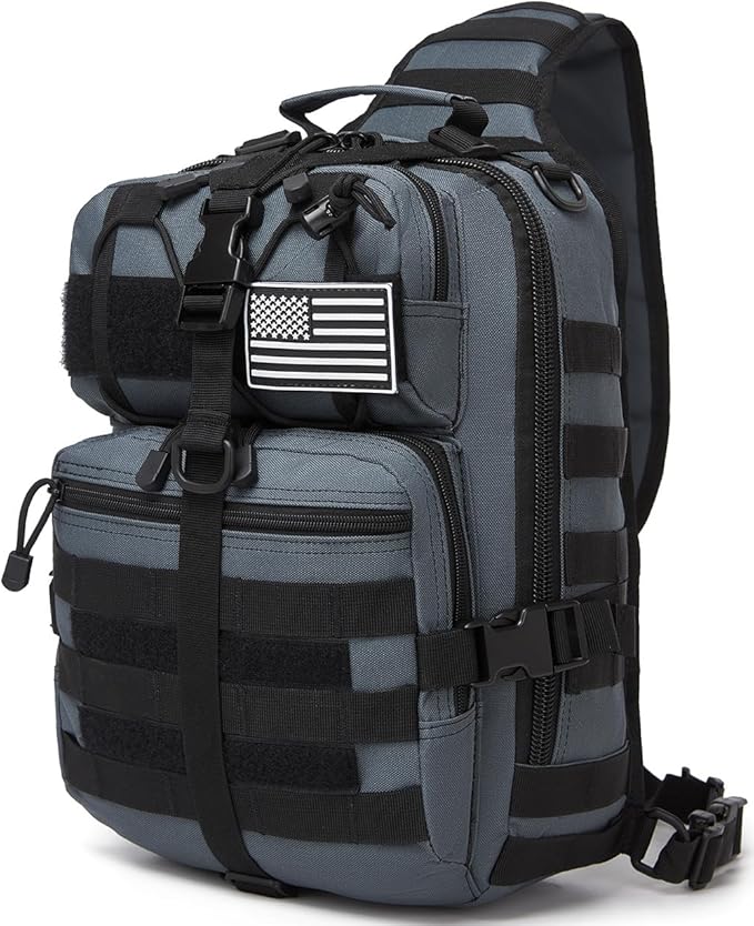 ATBP Tactical Sling Pack Big Crossbody Backpack Over Shoulder Bag Military for Men Hiking Outdoor Sport Gym