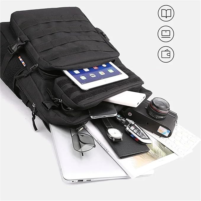 35L 1000D Nylon Waterproof Outdoor Rucksacks Tactical Sports Camping Hiking Trekking Hunting Backpack(Black)
