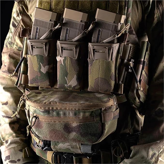 Tactical Drop Pouch Sub Abdominal Carrying Kit Bag Fanny Pack with Hook and Loop Panel for Tactical Chest Rig Outdoor Bag
