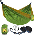 SZHLUX Camping Hammock Double &amp Single Portable Hammocks with 2 Tree Straps Great for HikingBackpackingHuntingOutdoorBeachCamping