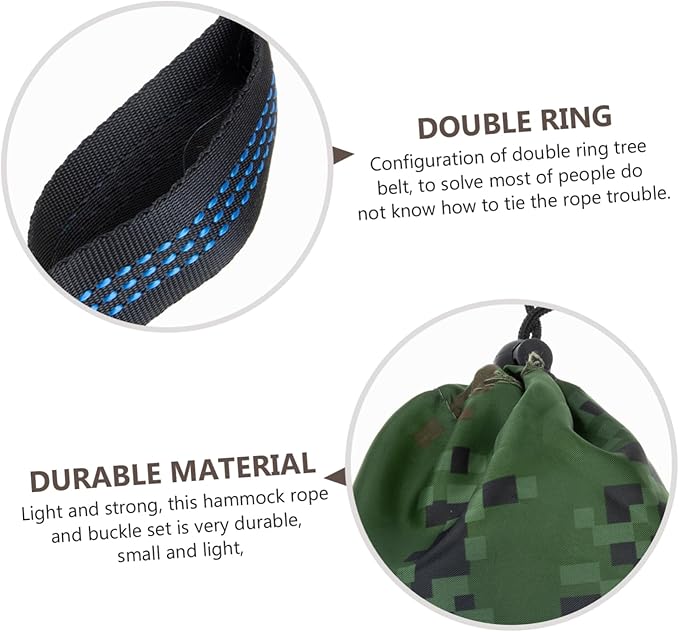 BESPORTBLE 3sets Heavy Duty Tree Hammock Straps for Winter Tree Stand Straps Camping Hammock Rope