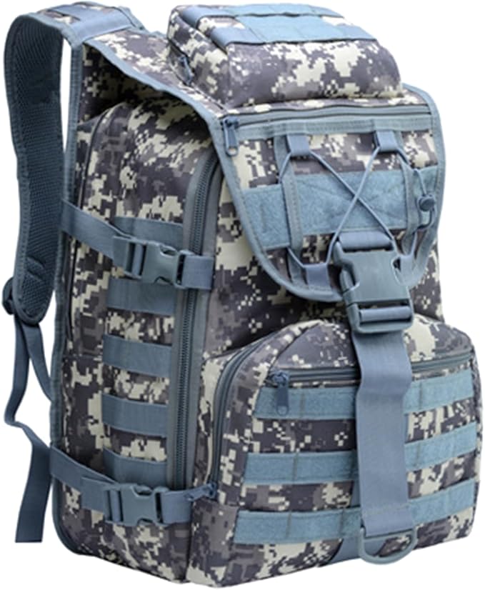Camping Backpacks for Men Women Outdoor Tactical Oxford Cloth Backpack Large Capacity Hiking Travel Duffle Bags (D/Multicolor)