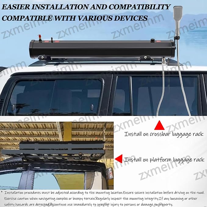 Pressurized Water Tank for Camping ShowerOff Road Shower for Overlanding Portable Water Storage Mount on BumperRoof Rack Mount for VehiclesTrucks 20L