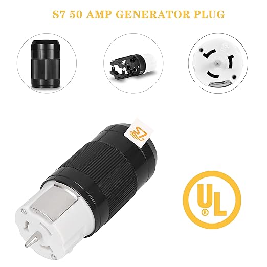 S7 50 Amp Generator Plug50 Amp Generator Connector (Female)125 Volt//250 VoltCS6364