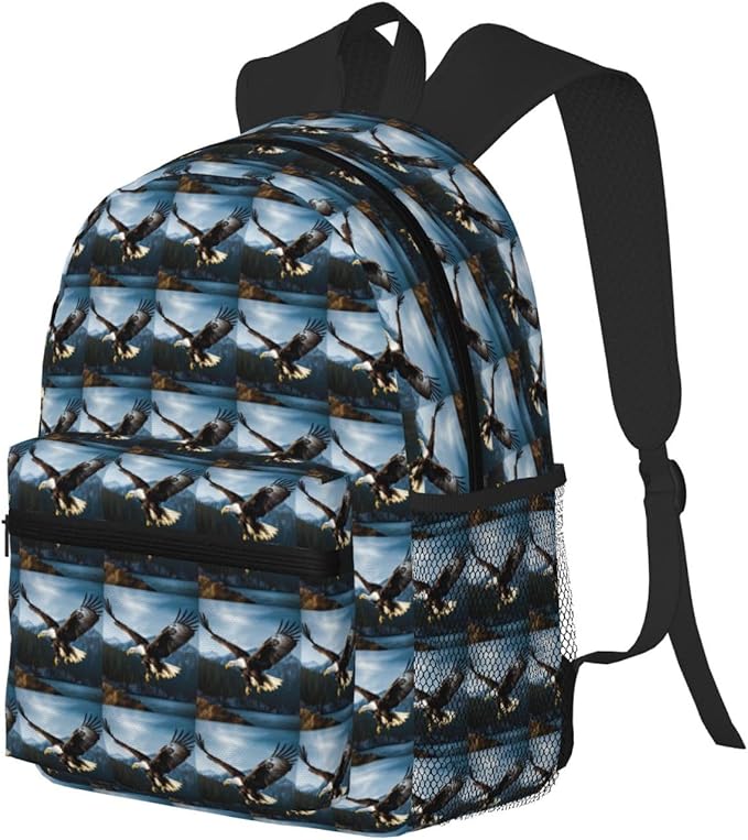 Travel Backpack For Men Women Eagle At Hunting Printing Waterproof Lightweight Casual Backpack Bag 20l Large Computer Daypack