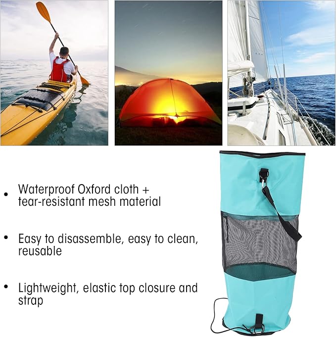EVTSCAN Boat Trash Bags Reusable Waterproof Portable Mesh Trash Bags for Boat Garbage Storage