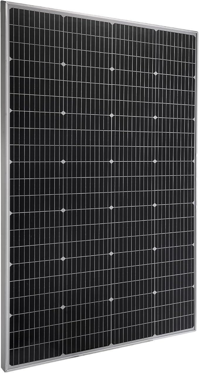 VEVOR 200W Monocrystalline Solar Panel 23% High-Efficiency Mono PV Module with Stable MC4 Output &amp Aluminum Frame IP65 Waterproof Solar Panel for Car Boat RV Flat Rooftop Off-Grid Applications