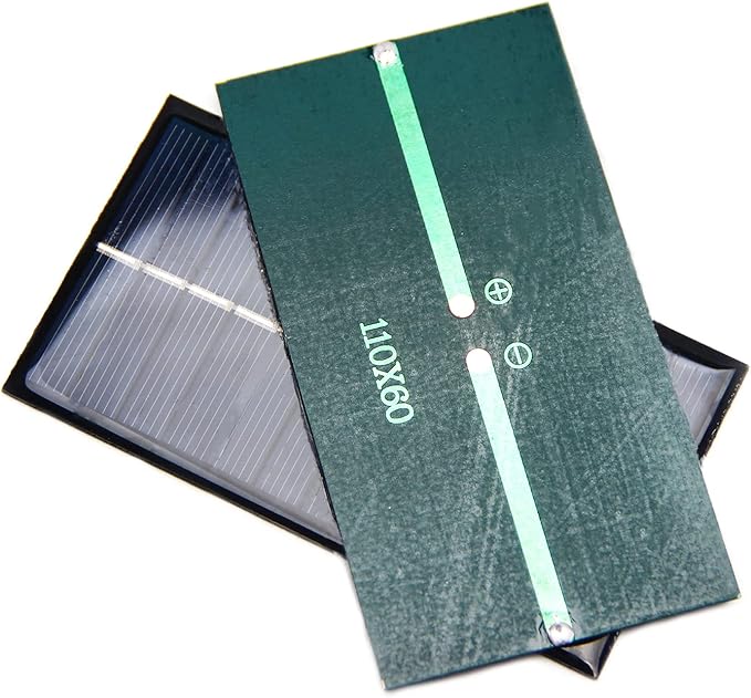 Fielect 5Pcs 6V 1W Mini Solar Panel Polysilicon Small Solar Cell Panel Module DIY Electric Toy Materials for Battery Power LED 110x60mm