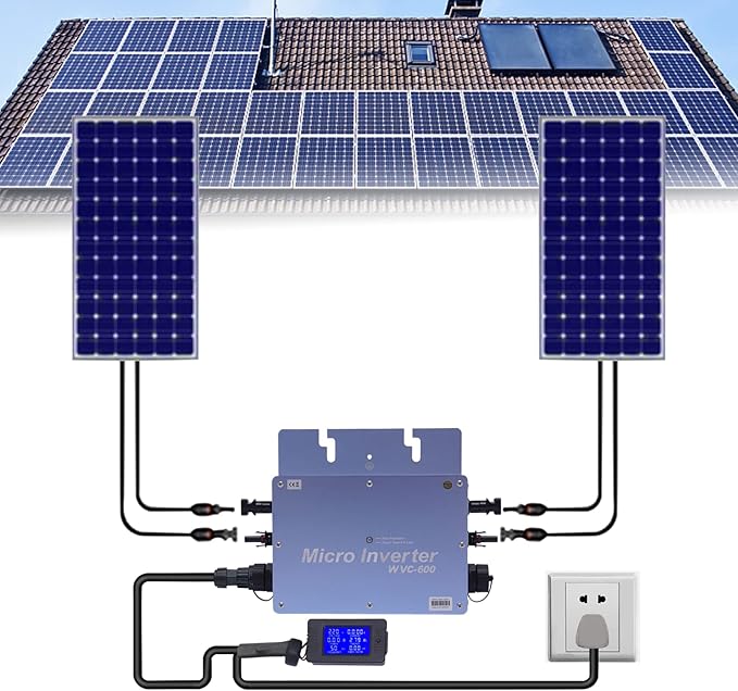 600W Solar Micro Grid Tie Inverter IP65 Waterproof Automatic Identification Power Inverters Solar &amp Wind Power Inverter for 30V 36V Solar Panels &amp 36V Batteries