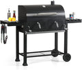 Captiva Designs Extra Large Charcoal BBQ Grill with Oversize Cooking Area(794 SQIN) Outdoor Cooking Grill with 2 Individual Lifting Charcoal Trays and 2 Foldable Side Tables