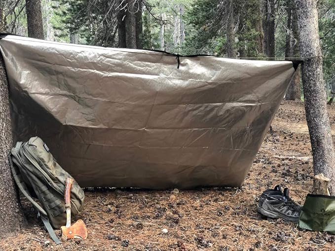Arcturus Insulated Tarp Reusable Heavy Duty Thermal Survival Blanket – 60x82in Reflects 90% Body Heat Waterproof Windproof 3-Layer Design Reinforced Grommets Black