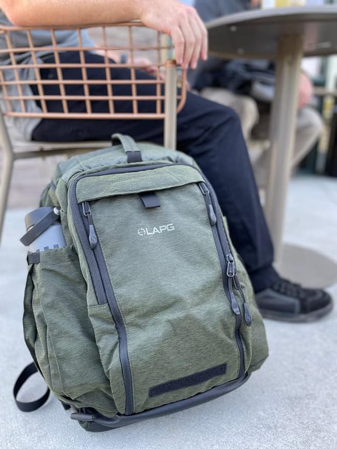 LA Police Gear LAPG Terrain Stealth Backpack Covert &amp Durable EDC Backpack Low Profile Tactical Backpack Heather Olive