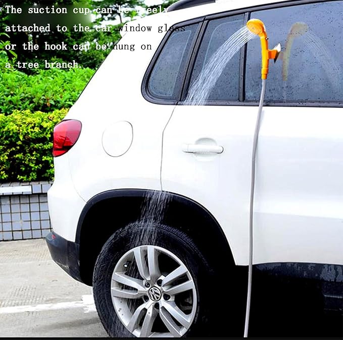 Camping Car Shower 12V Electric Outdoor Shower KitPortable Camping Outdoor Shower for Camping and Car WashingPet Washing (B)