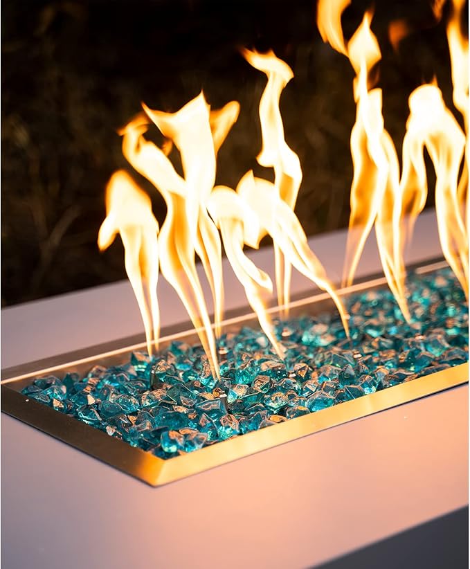 Stanbroil 36 x 12-Inch Rectangle Drop-in Fire Pit Pan with Jet Burner 304 Stainless Steel Gas Firepit Insert for DIY Firepit Table High Flame150000 BTU Max