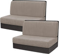 KRFOONN RV Dinette Cushion Covers Stretch Camper Cushions Covers Replacement Couch Cushion Slipcovers Washable Loveseat Slipcovers for Travel Trailer Couch (2 Backrest Cover &amp 2 Bench Cover T5)
