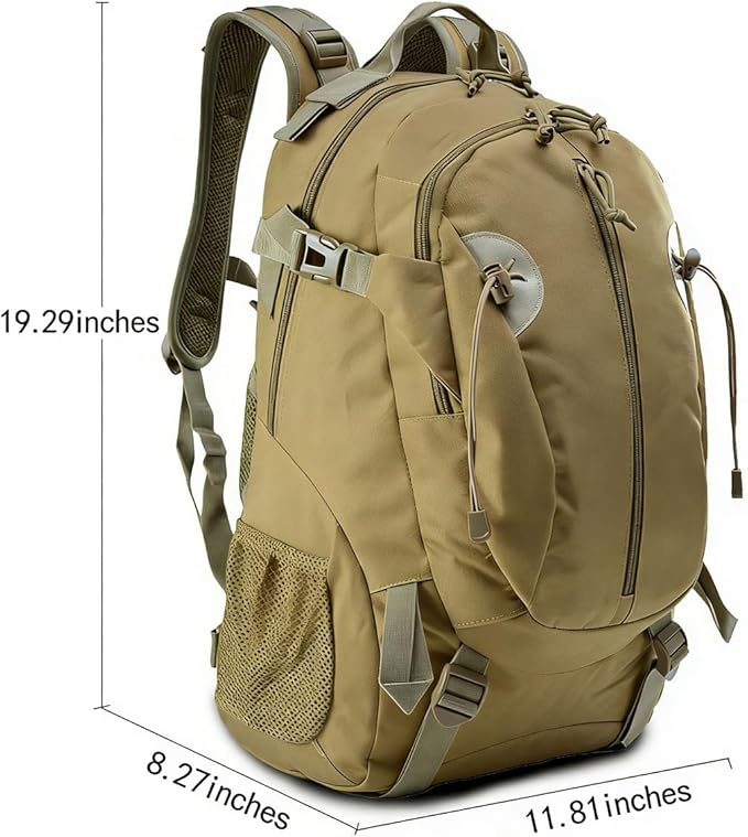 LINGYUE Tactical Backpack Outdoor Waterpoof Resistant Oxford Daypack With 16 Laptop Compartment For Hiking Camping Travel(H)