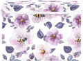 Bees Floral Storage Cube Bins Basket with Lid Collapsible Flip-top Fabric with Handle for Home Bedroom Closet Office 16.5×12.6×11.8 in