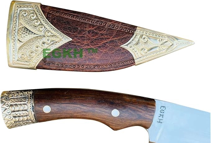 Kukri Factory Outlet - 5 Custom Handmade Hunting Knife - Full Tang Pocket Khukuri Knife Camping Tactical Outdoor Survival Tool