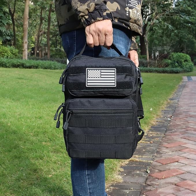 Tactical Sling Bag Backpack for Men Molle Shoulder Bag Pack Daypack Backpack for Hunting Hiking Traveling Camping