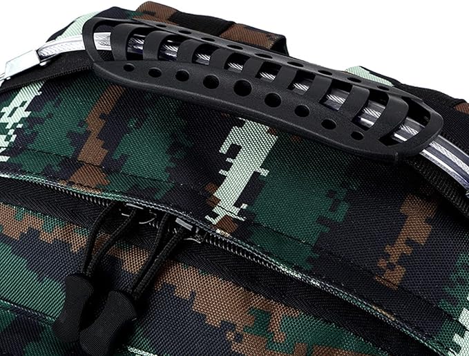35L Army 3 Days Assault Pack Molle Bag with USB Charging Port Military Tactical Hiking Camping Backpack fit 15.6 Laptop for Men and Women three sand color