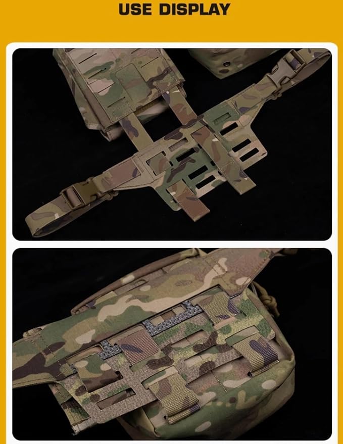 Tactical Fanny Pack Adapter Panel (Slap 4) Waist Belt Extension Platform Lightweight Design MOLLE Mounting for Molle Pouches Mag
