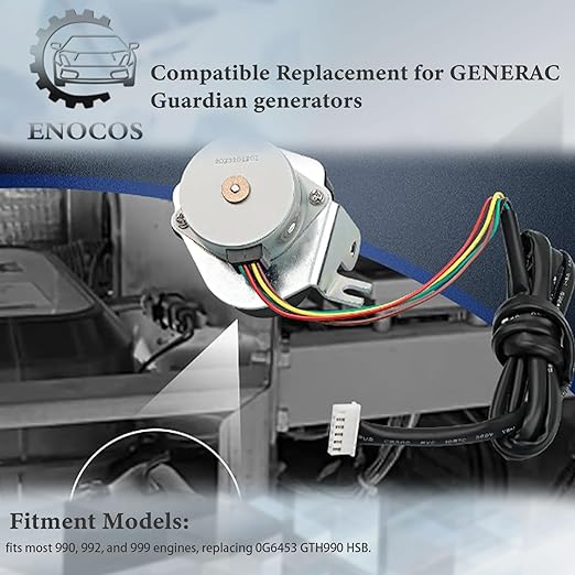 0G6453 Stepper Motor Assembly Compatible with Generac Guardian 990 992 999 Air Cooled Generator Replacement# GTH990 HSB Stepping Motor Controller