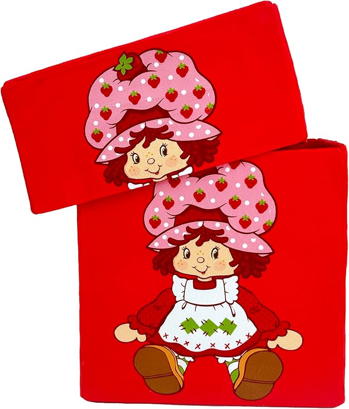 Happy Nappers Strawberry Shortcake: Storable 8 Box - Red Character Themed Bin Fabric Storage Container Opening Top Lid Holds Toys-Books-Games &amp More Licensed