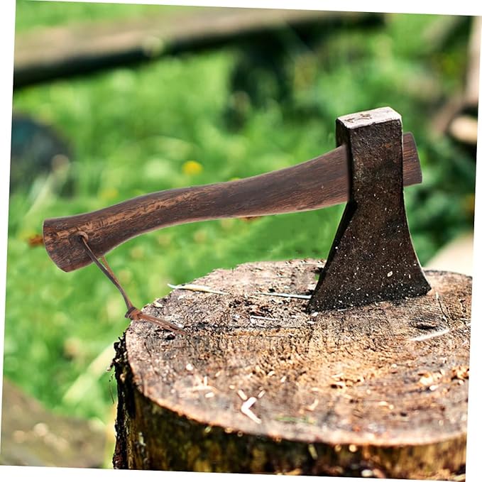2pcs Wooden Axe Handle Replacement Mini Axe Handle Comfortable Grip and Hardwood Construction for Outdoor Activities and Camping