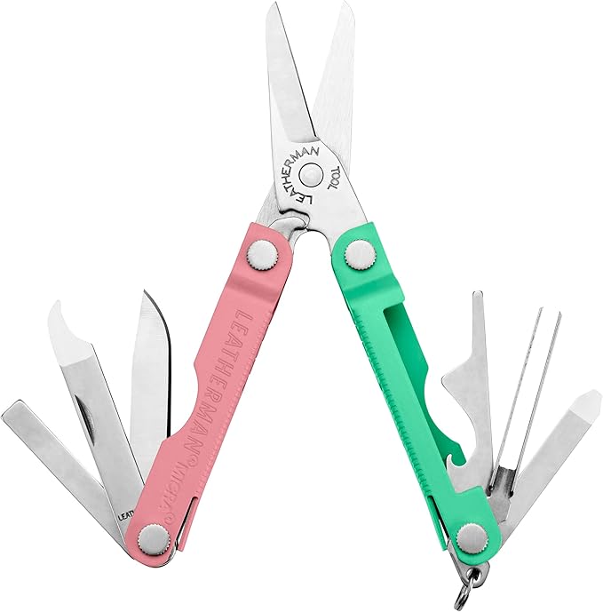 LEATHERMAN Micra Keychain Multi-tool with Grooming Tools Mini Pocketknife for Everyday Carry (EDC) Hobbies &amp Outdoors Built in the USA Bayside