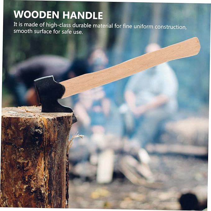 Wooden Axe Handle Replacement for Outdoor Chopping Sturdy Anti-Slip Grip Suitable for Hatchets and Firewood Splitting