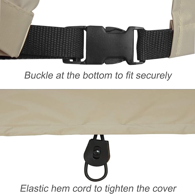 Porch Shield Waterproof Universal Generator Cover 38 x 28 x 30 inch for Most Generators 5500-15000 Watt Light Tan