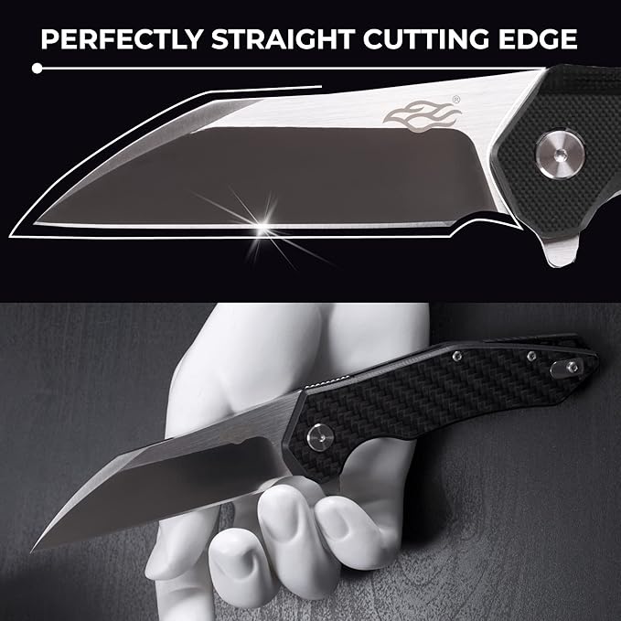 Firebird GANZO FH31 Folding Pocket Knife D2 Steel Wharncliffe Blade Ergonomic G10 Handle with Clip Hunting Fishing Flipper Camping Outdoor EDC Knife