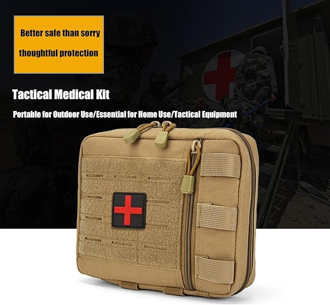 Tactical IFAK Micro Trauma Pouch Utility Laser Cut EDC Molle Tool Pouch Bag Horizontal Modular for Outdoor Activities