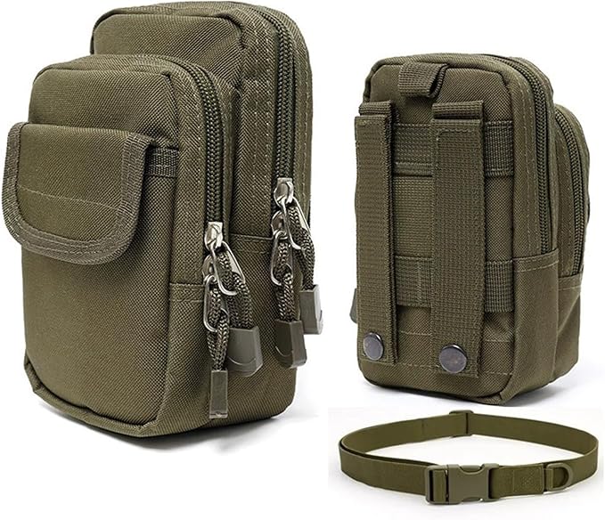 Small Molle Pouch Tactical Waterproof Cellphone Multipurpose Wallet Outdoor Sports EDC Gadget Slim Utility Waist Bag