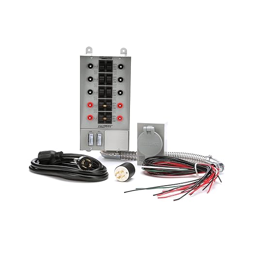 Reliance Controls 31410CRK Pro/Tran 10-Circuit 30 Amp Generator Transfer Switch KitGray