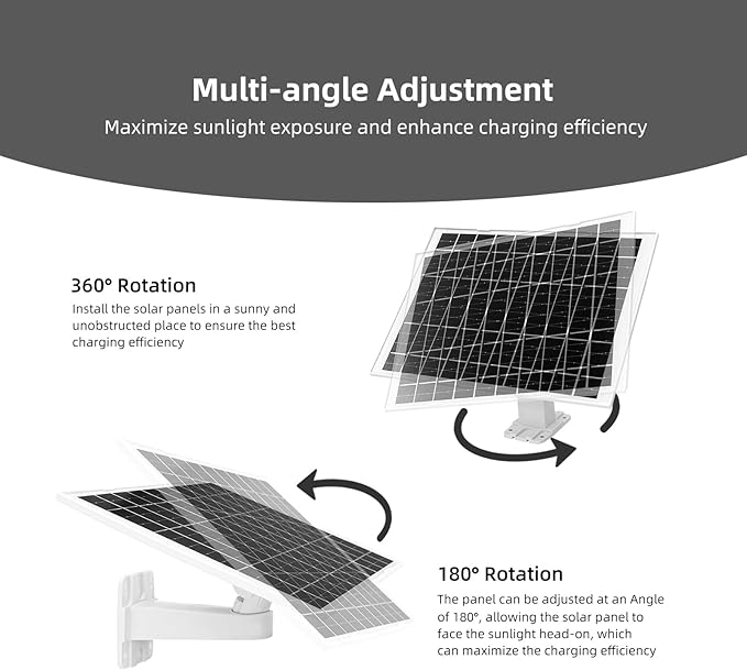 4 Pack 7W Camera Solar Panel Charger Compatible with eufyCam 3/S330 3C/S300 S350/C220/C210 eufy SoloCam S220/S340/C210 Camera Solar Charger with 9.3FT Type-C Charging Cable Cord &amp Micro USB Por