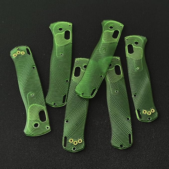 1 Pair Acrylic Scales Fits for Bugout 535 Non-slip CNC Handle Patch Blank DIY Replacement