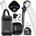 AUTOPkio Portable Camping Shower 6000mAh Rechargeable Camp Shower Pump with USB Cable &amp Electric Outdoor Shower Head Sprayer for Camping Hiking Pet Bathing Washing
