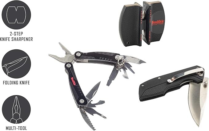 SMITH’S 3-Piece Folding Knife Combo Kit