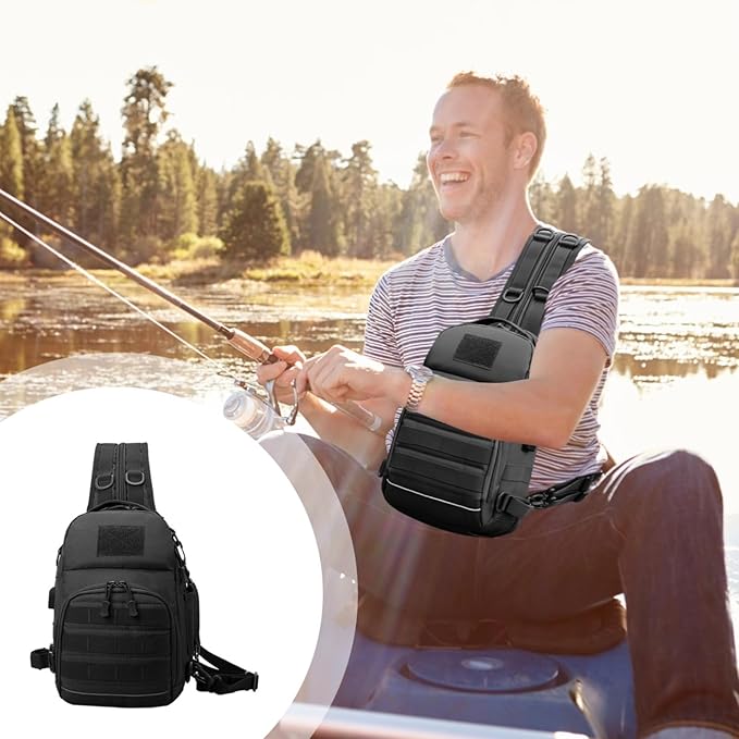 Men’S Tactical Sling Bag Concealed Carry Backpack Oxford Fabric Weather-Proof Perfect For Travel And Outdoor Adventures