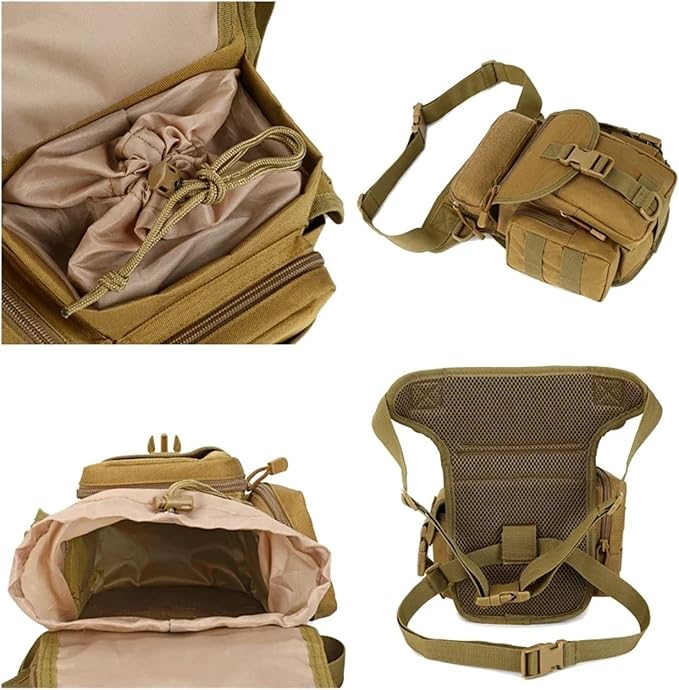Tactical Drop Leg Bag Tool Fanny Thigh Pack Leg Rig Military Motorcycle Camera Utility Pouch(ACU)