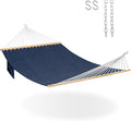 Lazy Daze Hammocks 11 FT Double Outside Hammock Quick Dry Olefin Fabric Hammock with Spreader Bar &amp Side Pocket for Outdoor Poolside Backyard 450 lbs Capacity Heather Navy