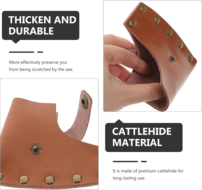Housoutil 4pcs Hatchet Sheath for Outdoor Axes Leather Axe Snaps for Easy Carrying for Camping and Woodworking Fit